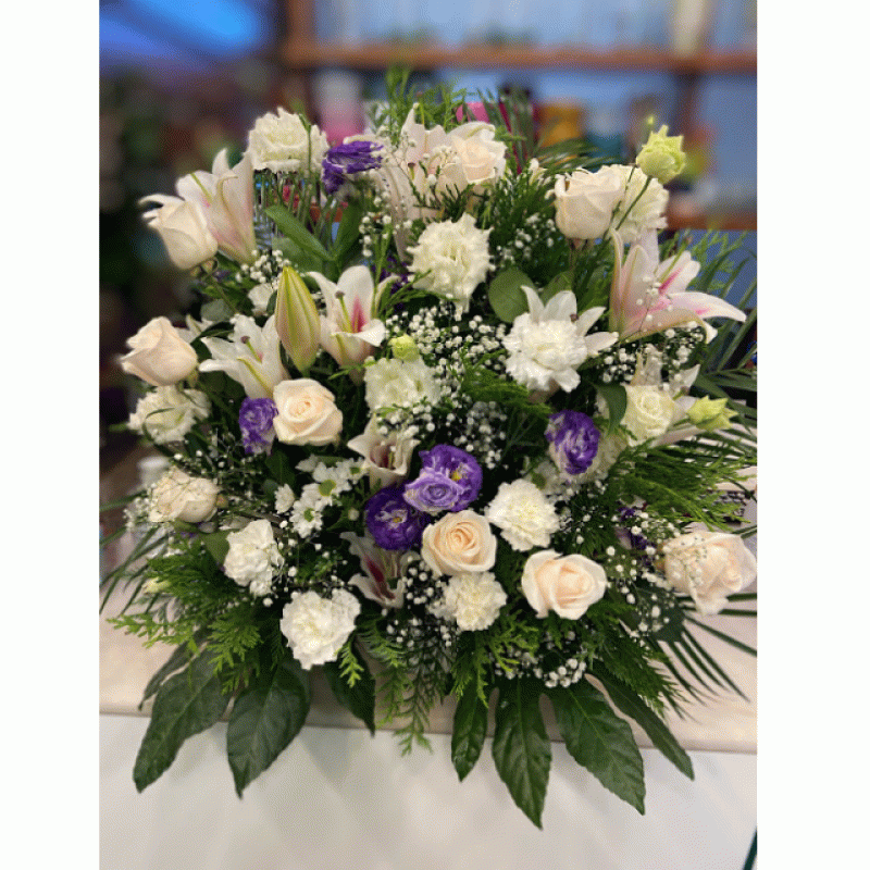 Centro flor fresca funeral