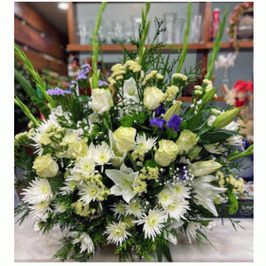 Centro flor variada funeral 