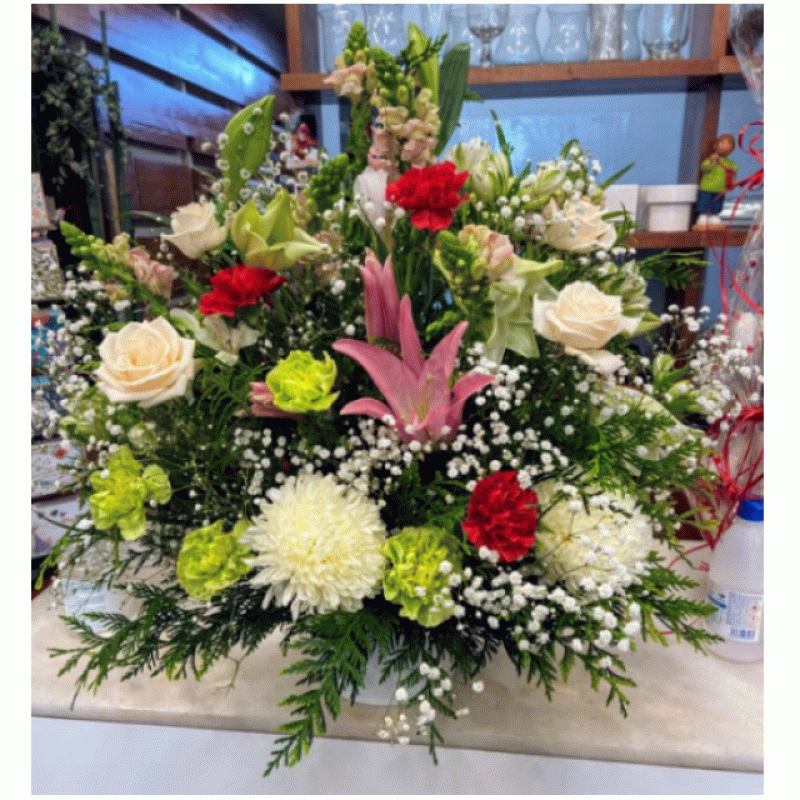 Centro flor variada funeral