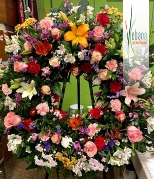 Corona de flor resca funeral